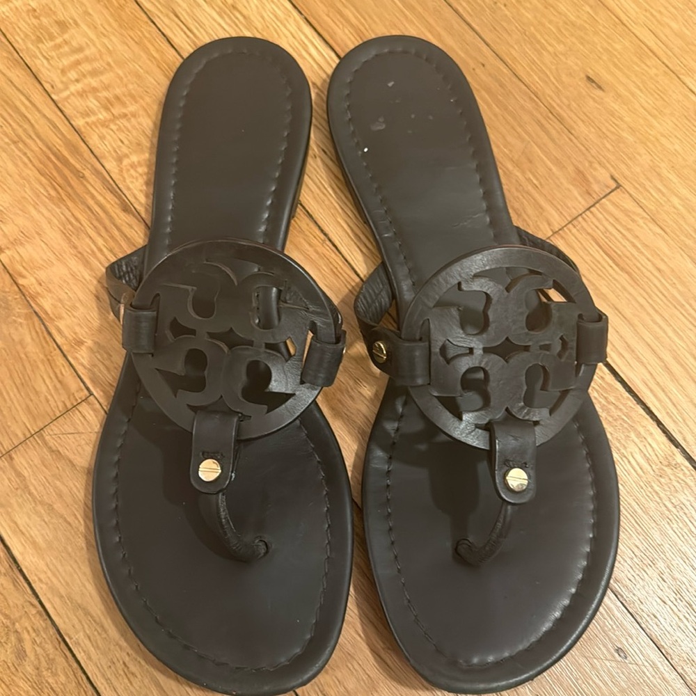 Used Tory Burch Sandals Size 10 Black